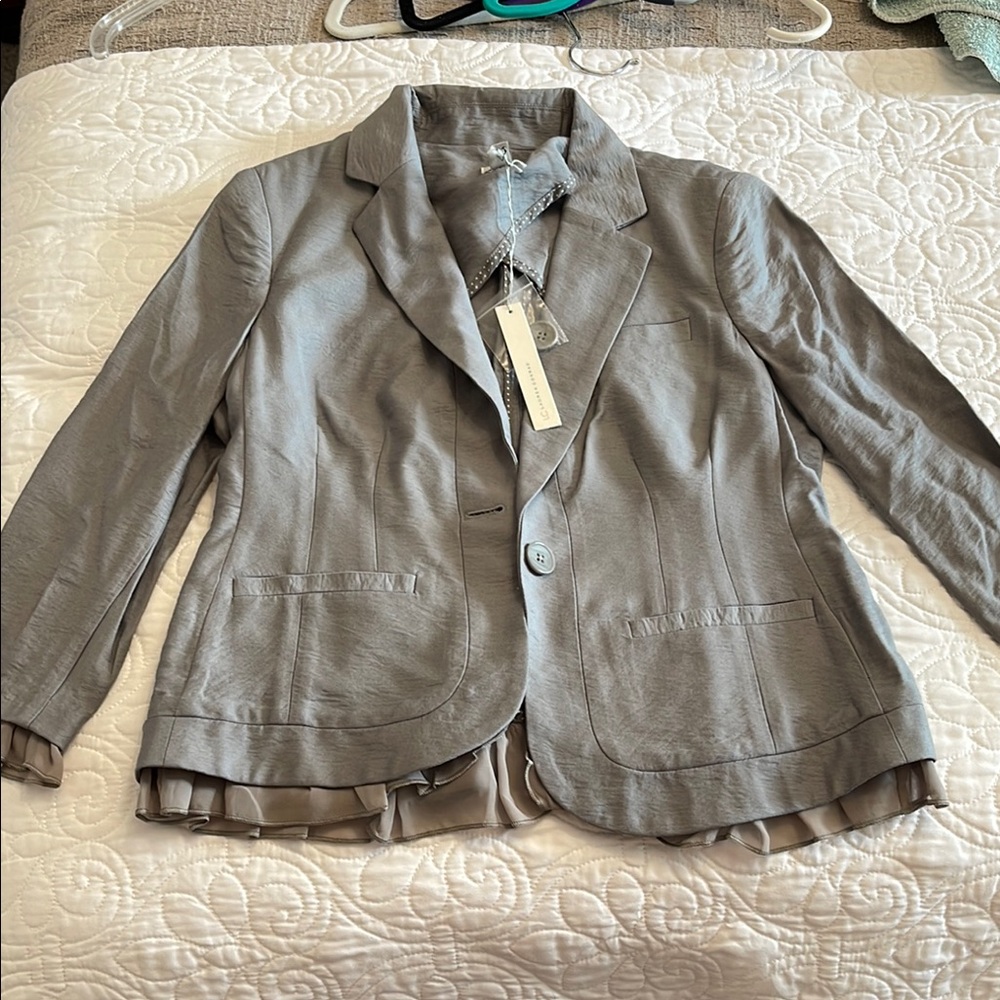 NWT LC Lauren Conrad Gray Blazer Lightweight Suit Jacket SIZE 4